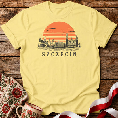 Szczecin Sunset Skyline Polish City Unisex T-Shirt