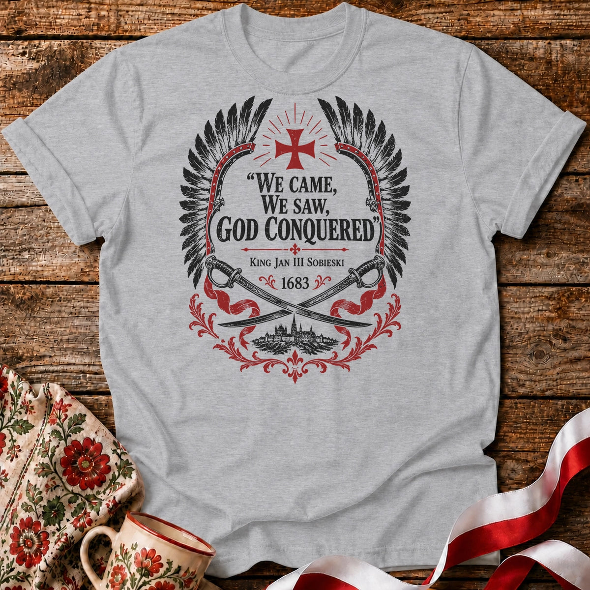 God Conquered Hussar Crest Unisex T-Shirt