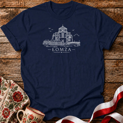 Łomża Minimal Skyline Unisex T-Shirt