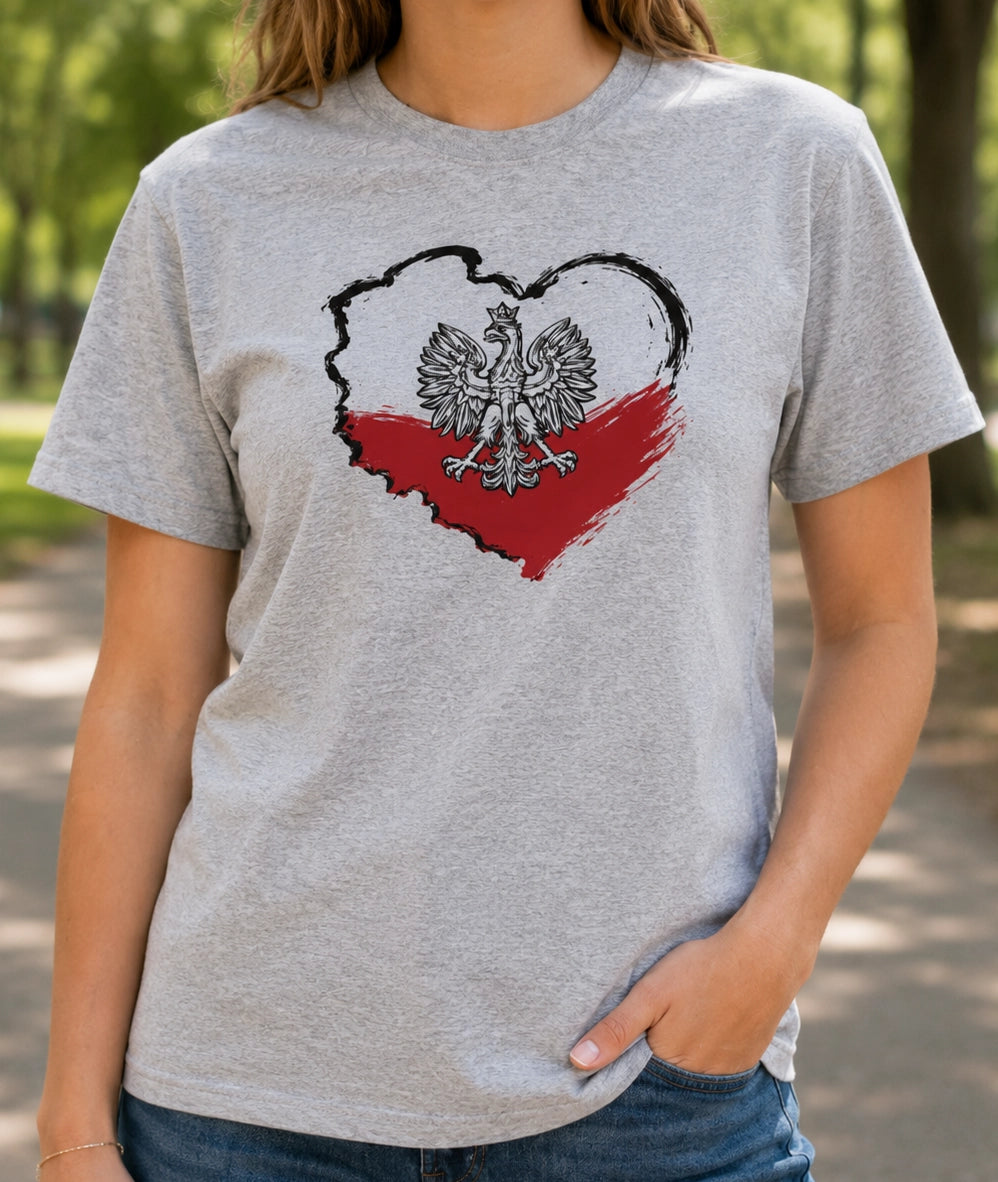Polska Heart Map Unisex T-Shirt