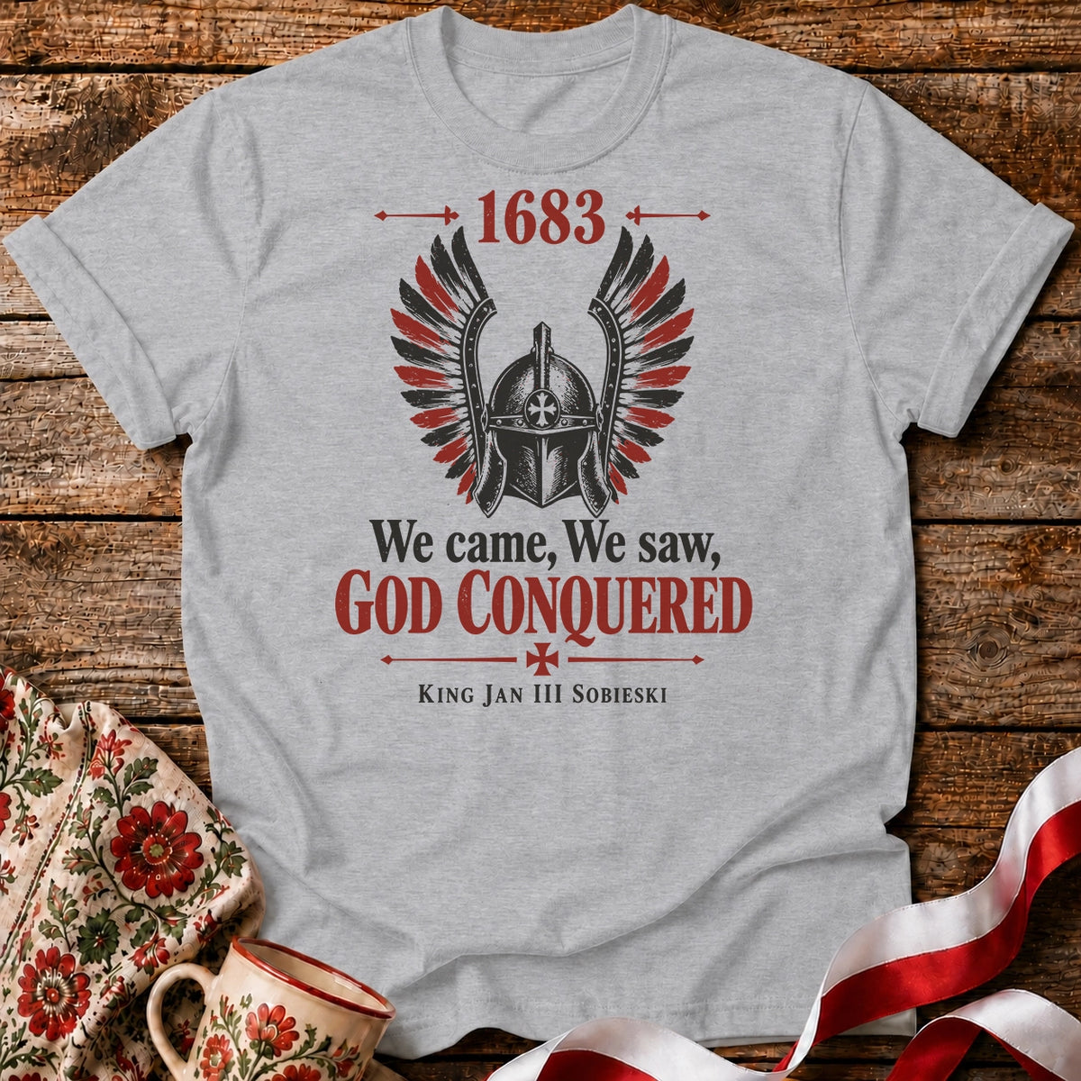 God Conquered 1683 Helmet Unisex T-Shirt