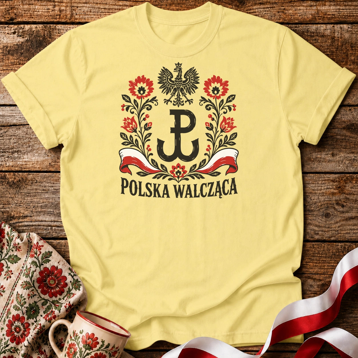 Polska Walcząca Folk Unisex T-Shirt