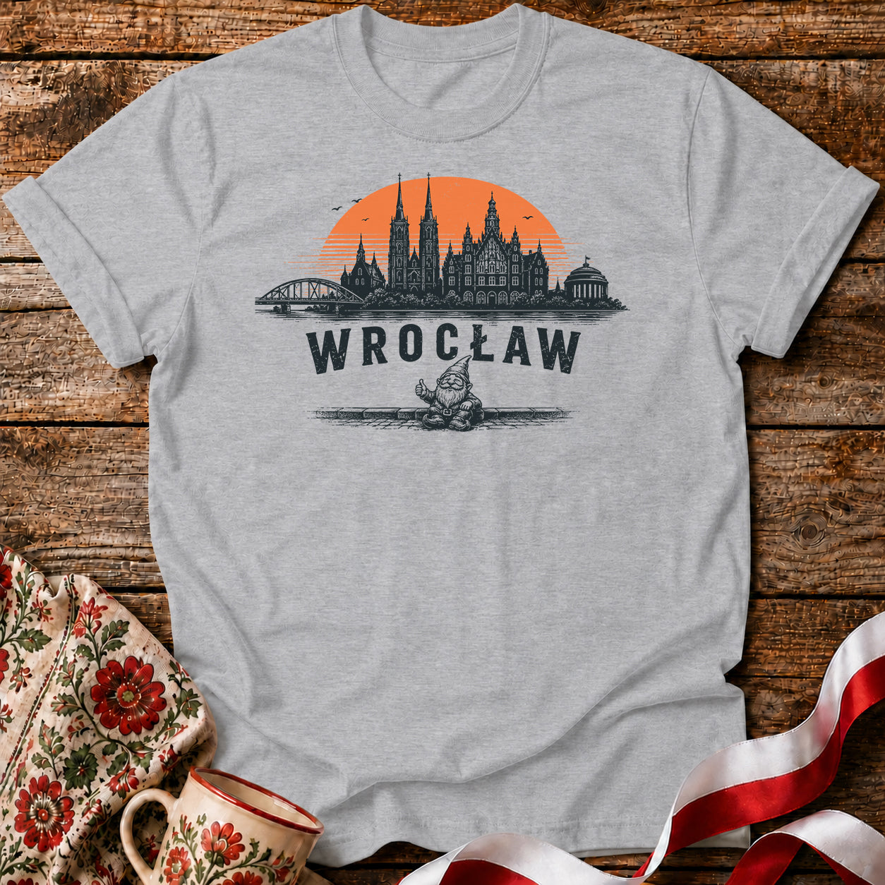 Wrocław Krasnal Skyline Polish City Unisex T-Shirt