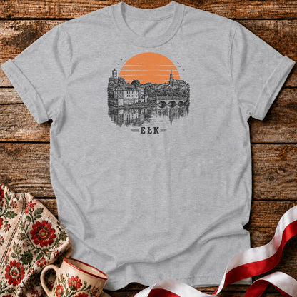 Ełk Sunset Skyline Unisex T-Shirt