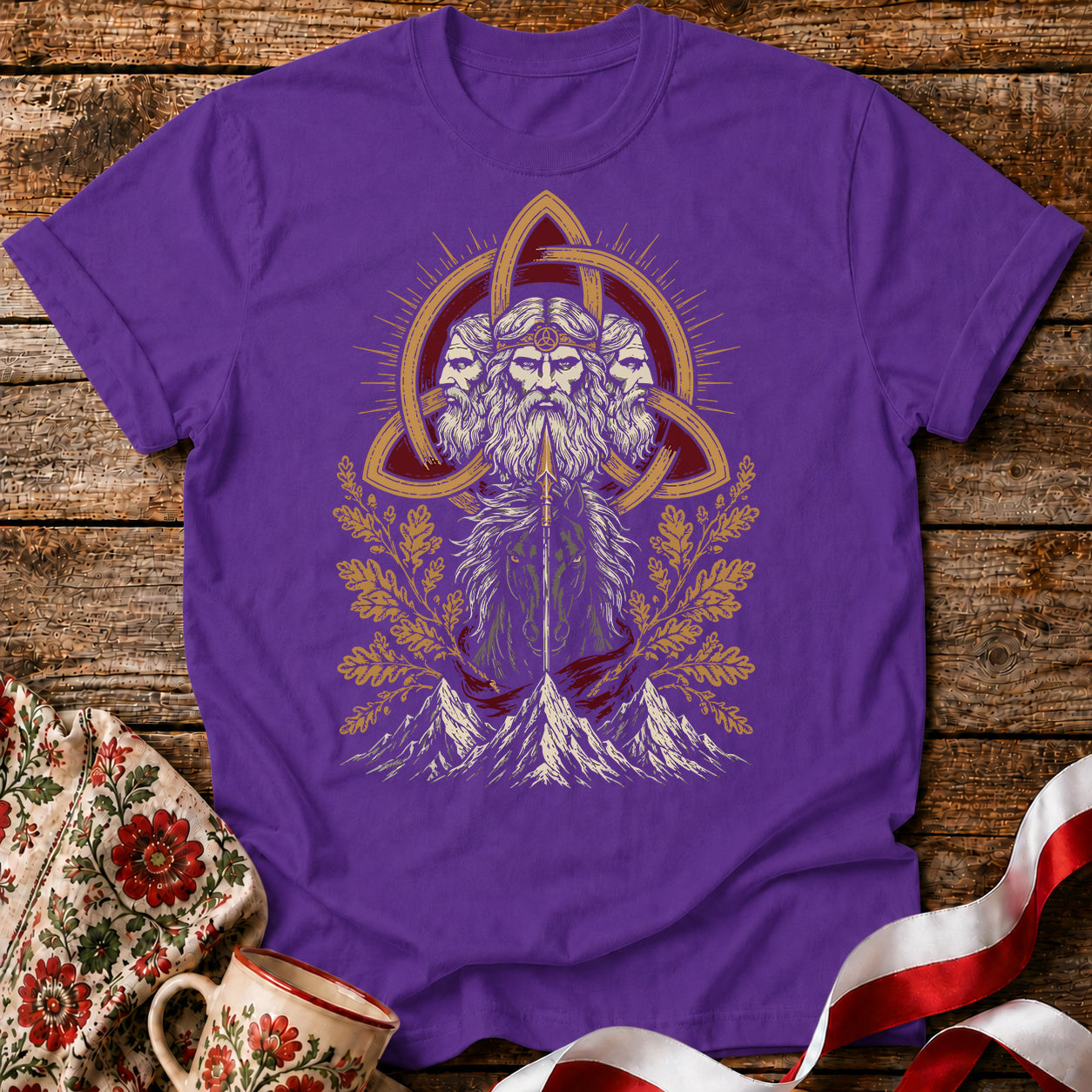Triglav Triquetra Slavic Mythology Unisex T-Shirt