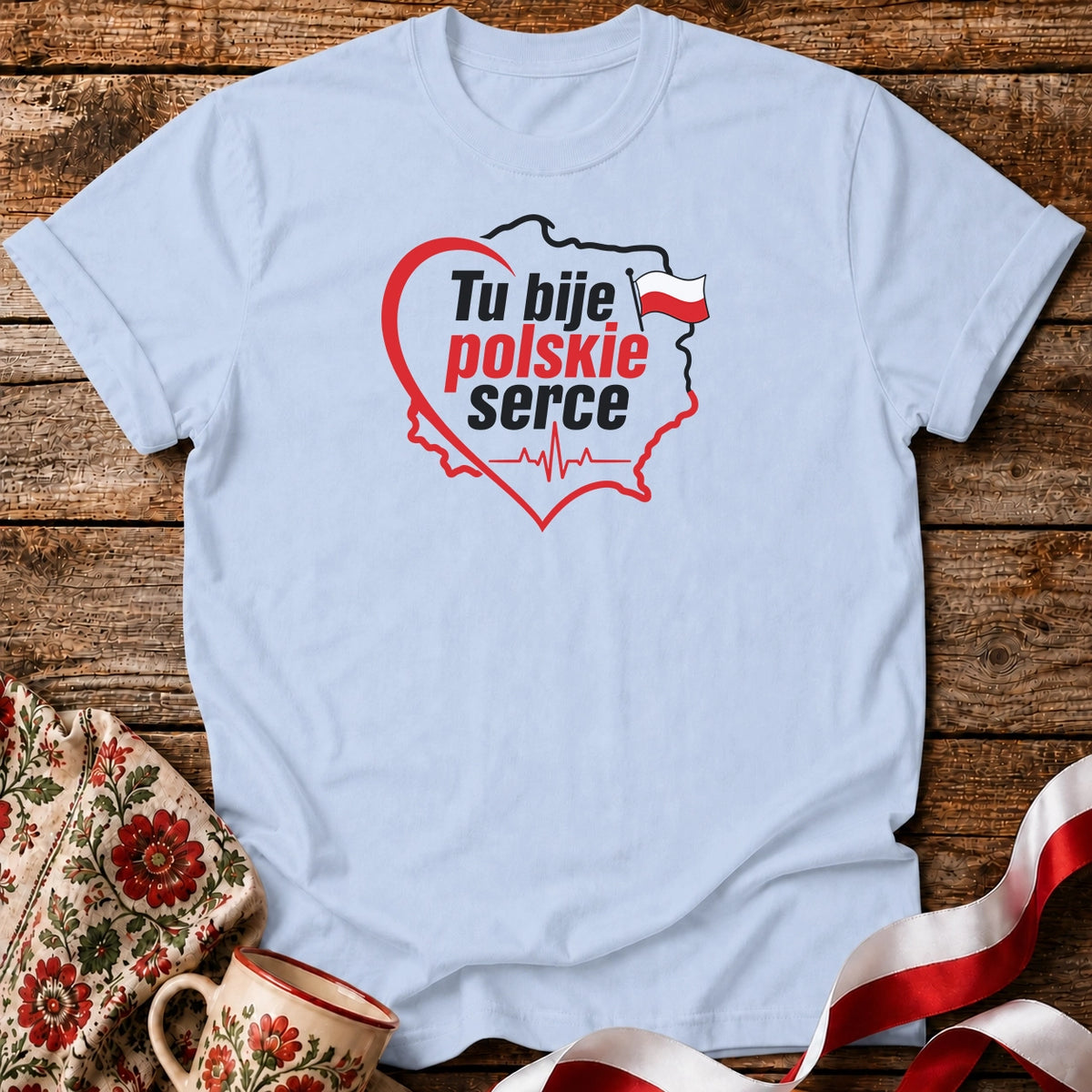 Tu Bije Polskie Serce Unisex T-Shirt