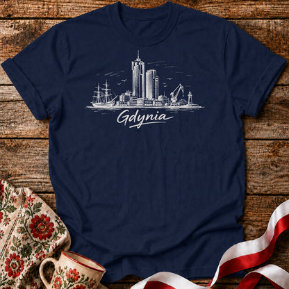 Gdynia Skyline Polish City Unisex T-Shirt