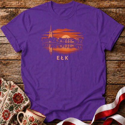Ełk Sunset Skyline Unisex T-Shirt