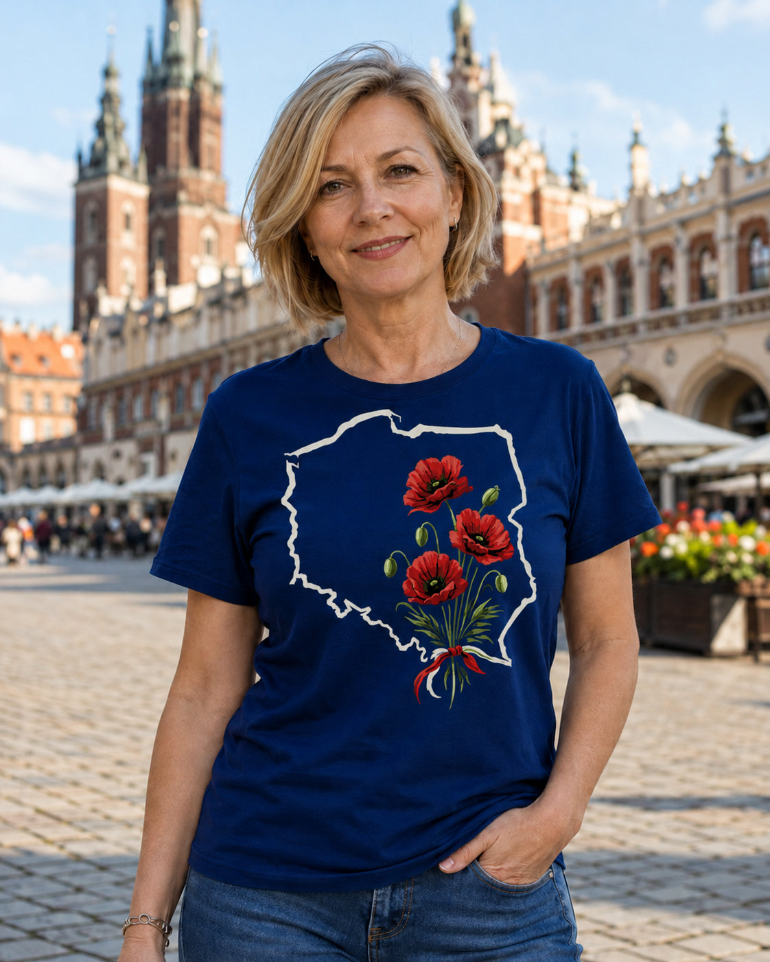 Poland Poppy Flowers Unisex T-Shirt