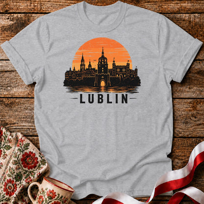 Lublin Sunset Skyline Polish City Unisex T-Shirt