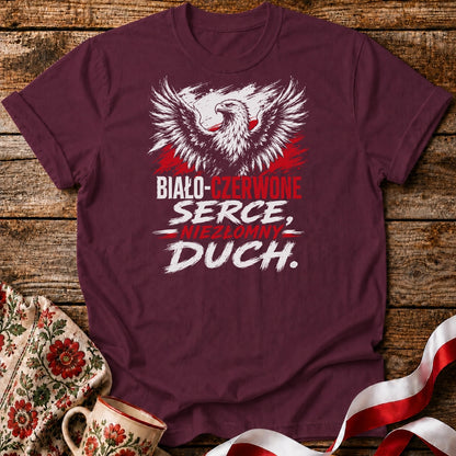 Biało-Czerwone Serce Unisex T-Shirt