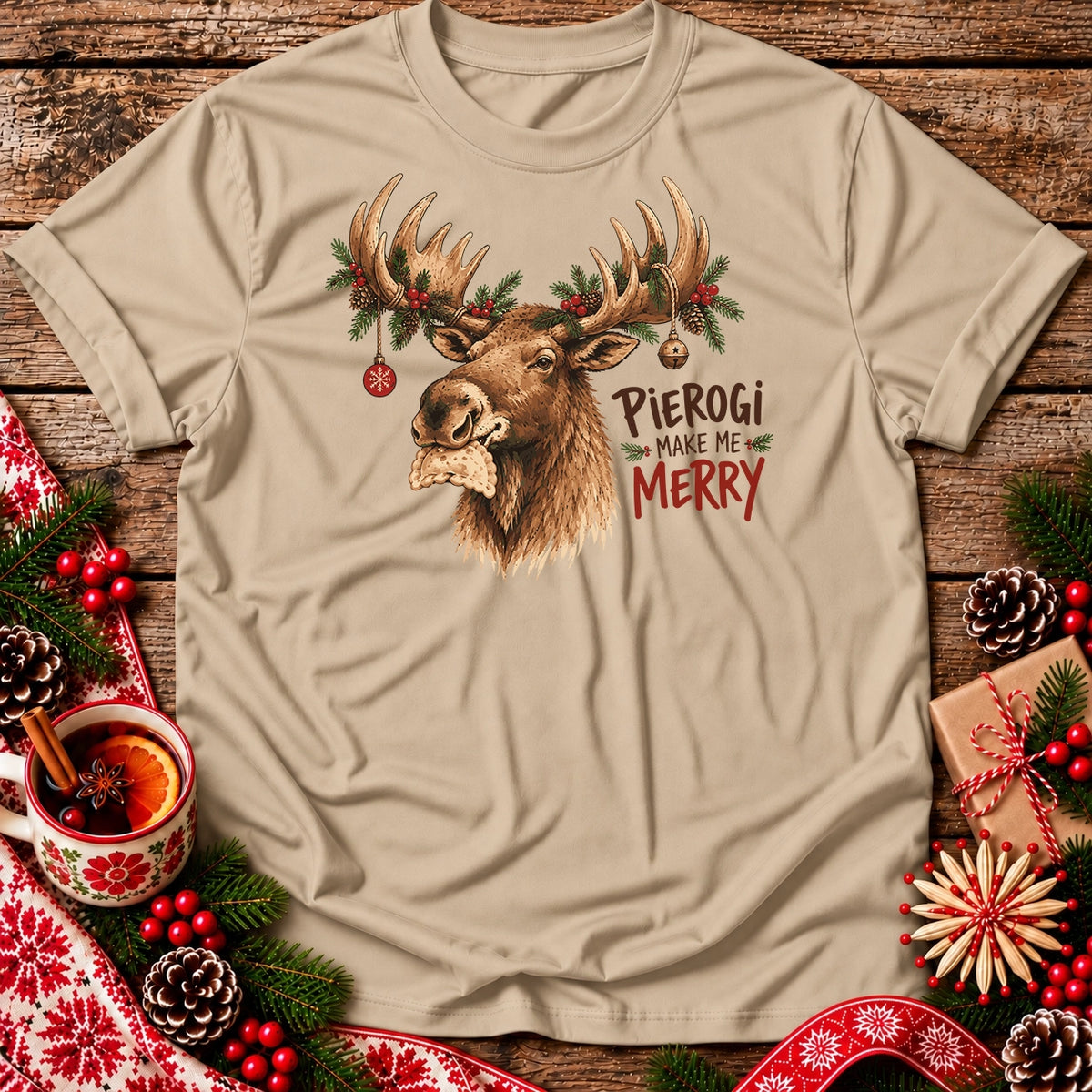Pierogi Make Me Merry Unisex T-Shirt