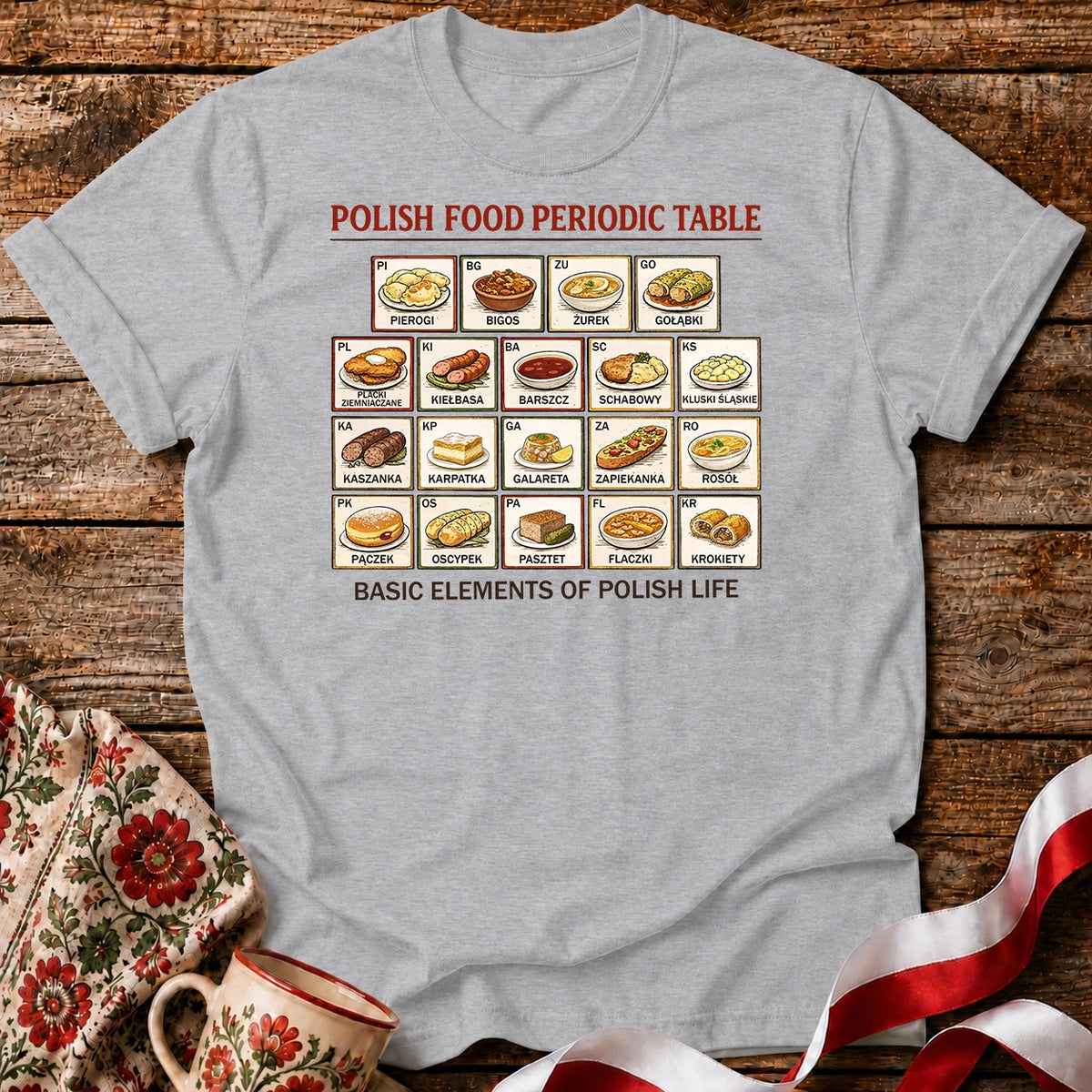 Polish Food Periodic Table Unisex T-Shirt
