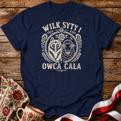 Wilk Syty Owca Cała Unisex T-Shirt