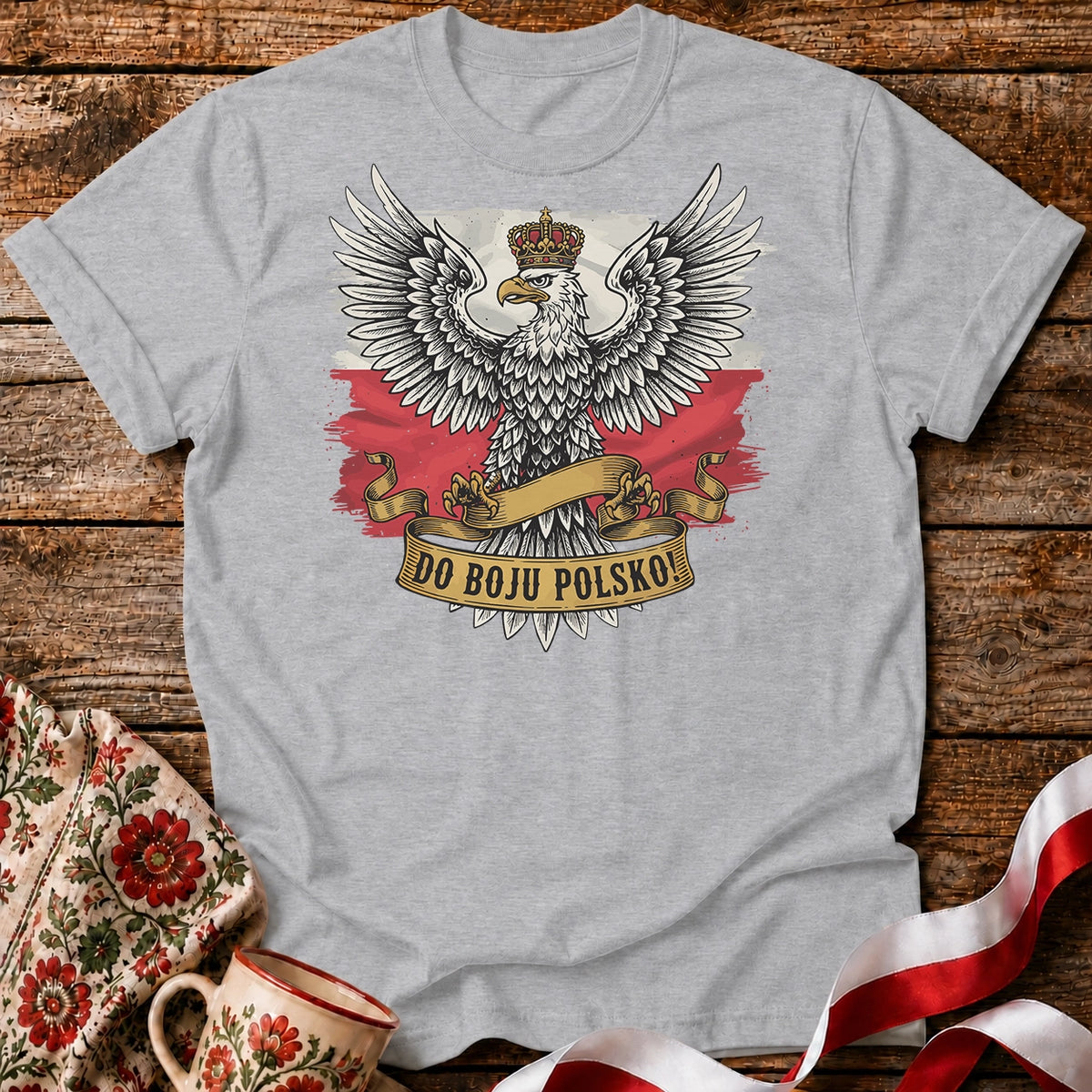 Do Boju Polsko Eagle on Flag Unisex T-shirt