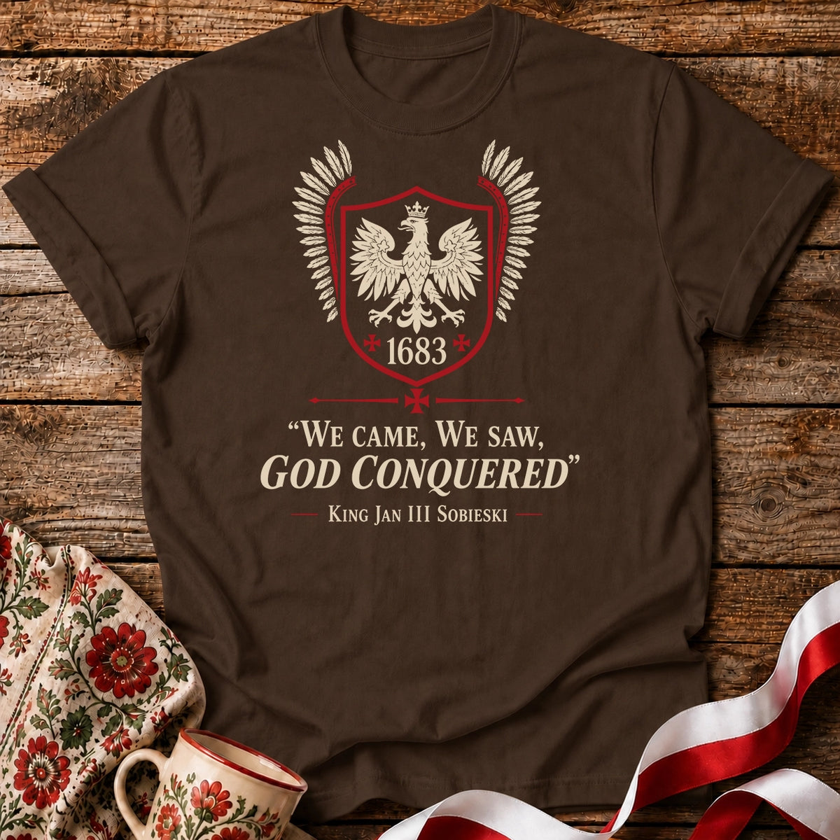 God Conquered 1683 Eagle Crest Unisex T-Shirt