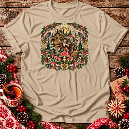 Christmas Baba Yaga and Chicken-Legged Hut Unisex T-Shirt