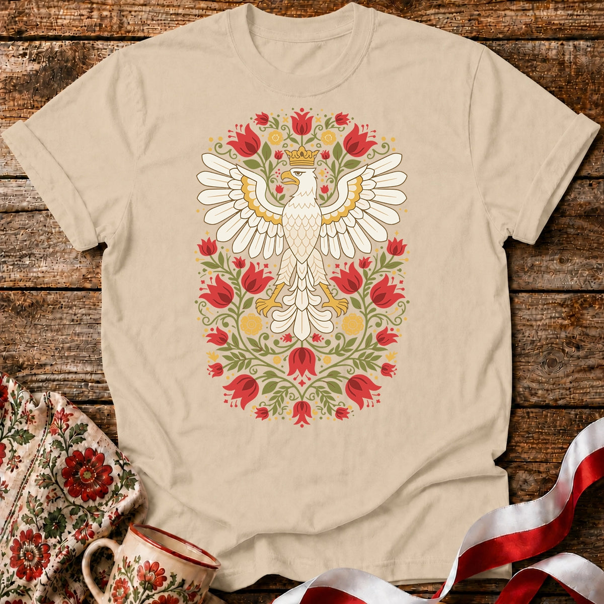 Crowned White Eagle Unisex T-Shirt