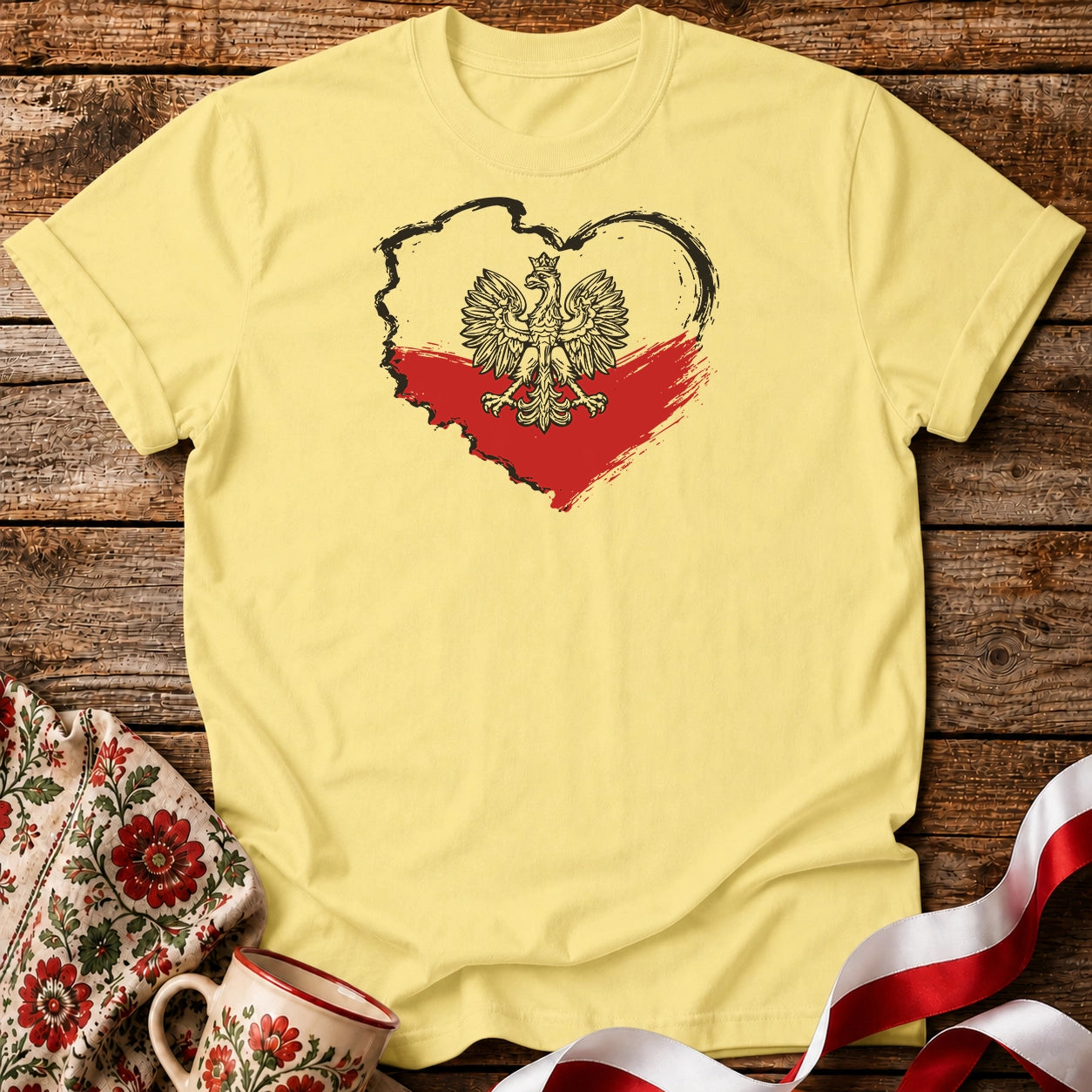 Polska Heart Map Unisex T-Shirt
