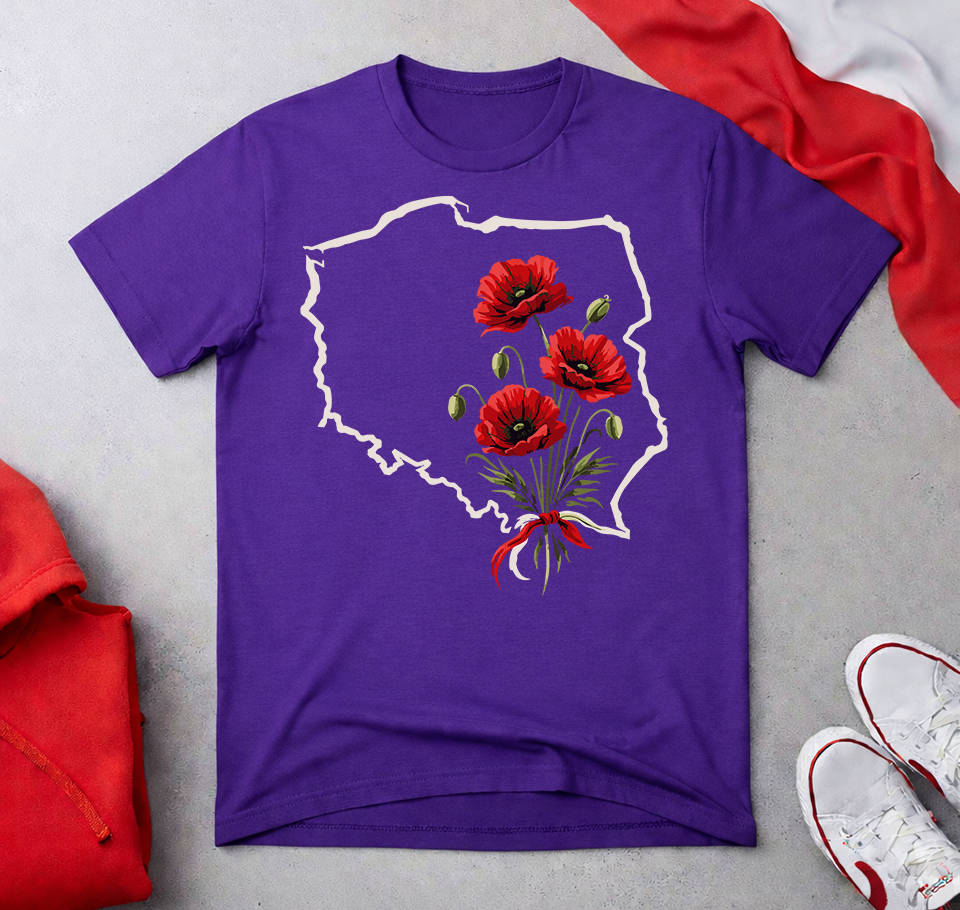 Poland Poppy Flowers Unisex T-Shirt
