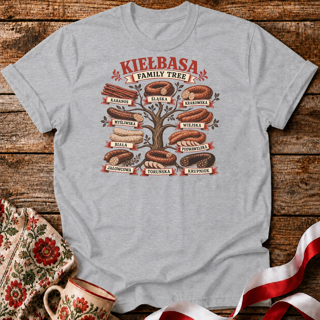 Kiełbasa Family Tree Unisex T-Shirt