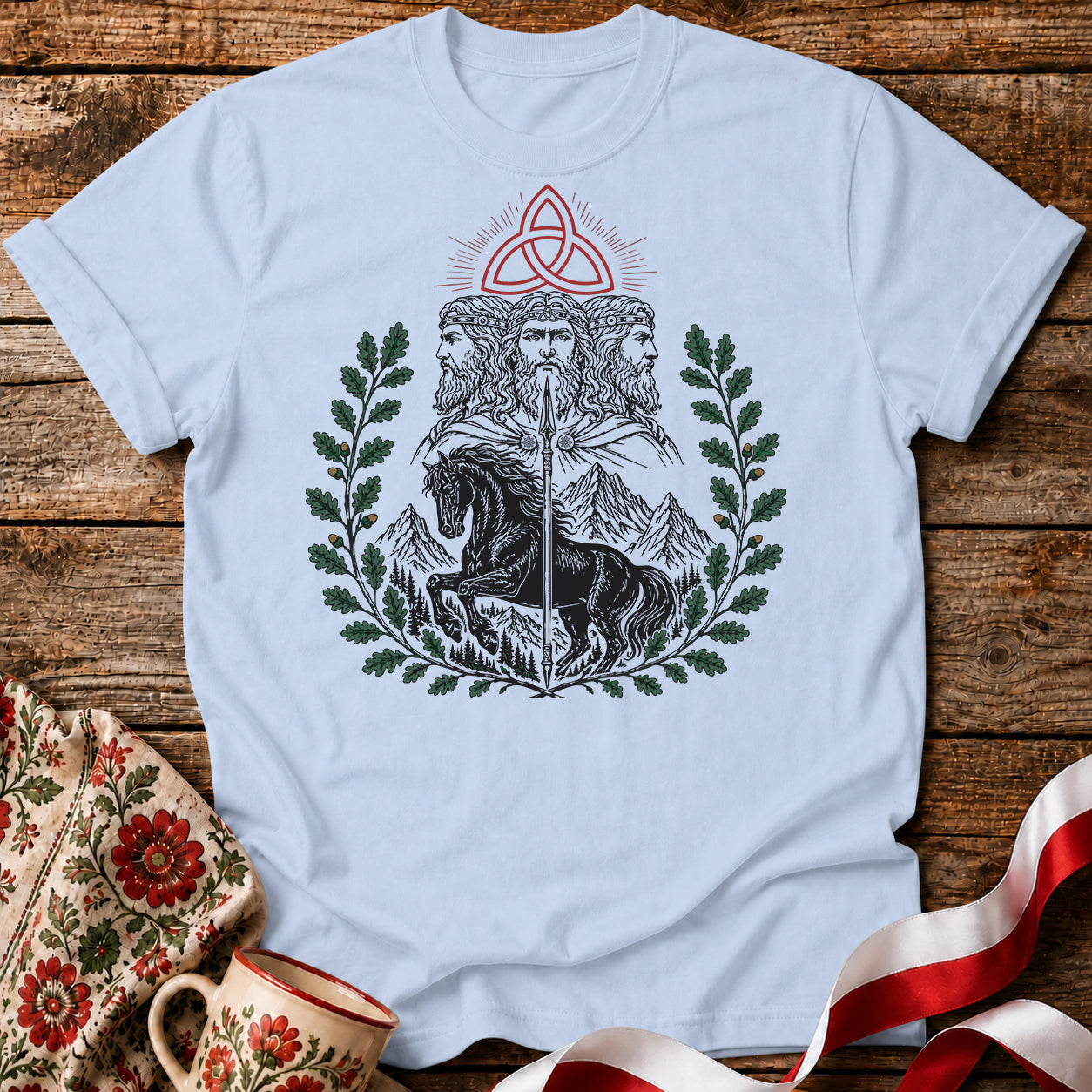 Triglav Triquetra Slavic Mythology Unisex T-Shirt