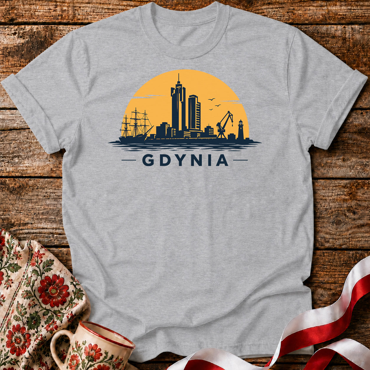 Gdynia Port Sunset Polish City Unisex T-Shirt