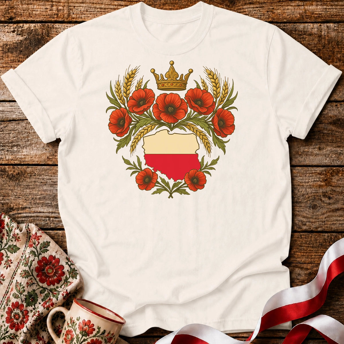 Crowned Polish Roots Unisex T-Shirt