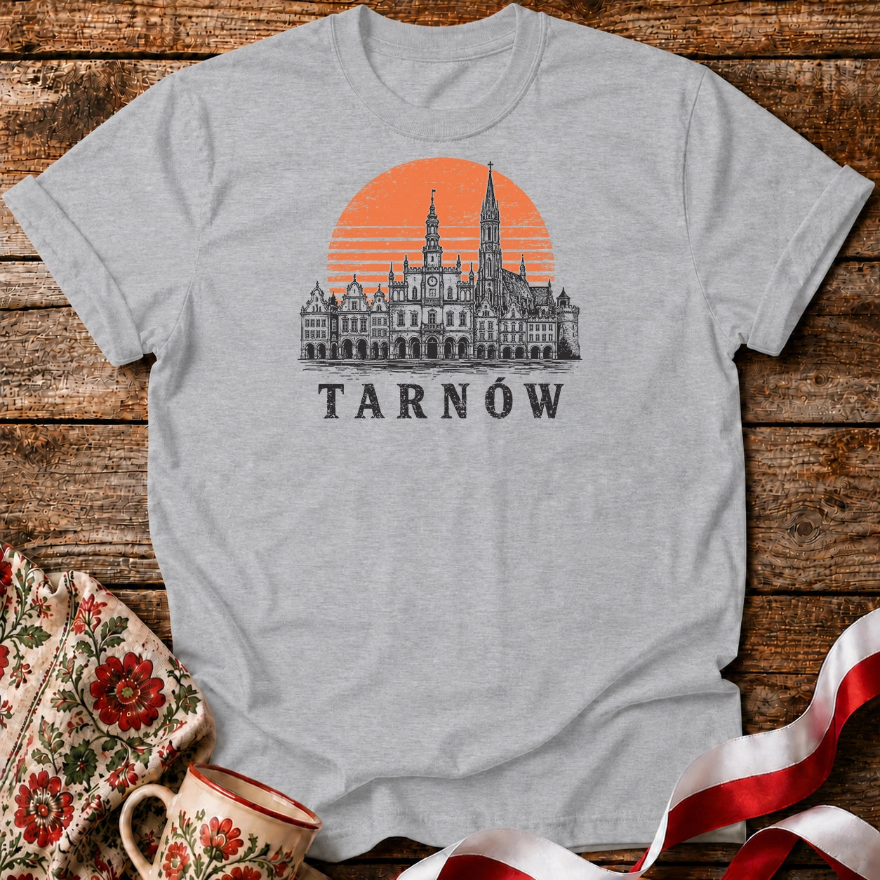 Tarnów Sunset Skyline Polish City Unisex T-Shirt