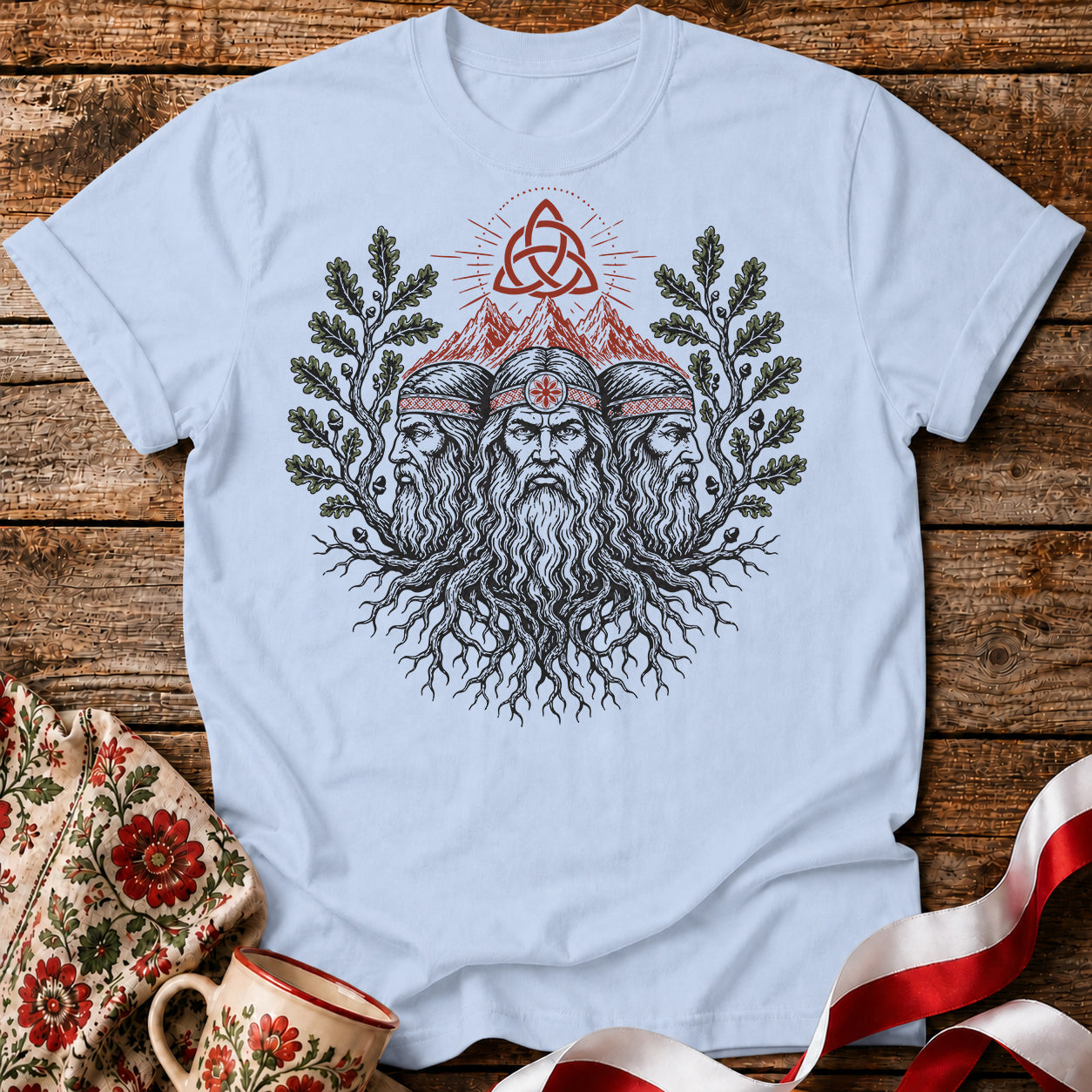 Triglav Three Roots Slavic Mythology Unisex T-Shirt