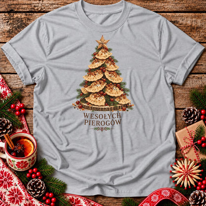 Wesołych Pierogów Christmas Tree Unisex T-Shirt