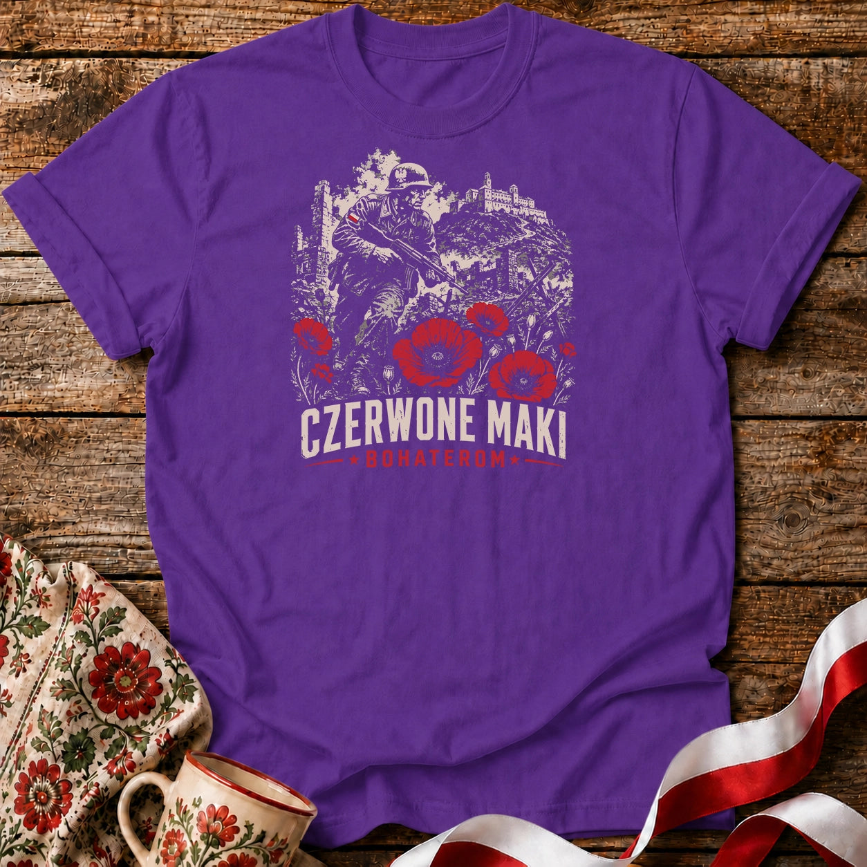 Czerwone Maki Bohaterom Unisex T-Shirt