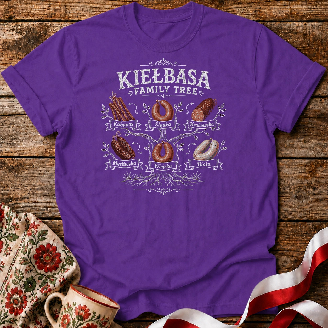 Kiełbasa Family Tree Unisex T-Shirt
