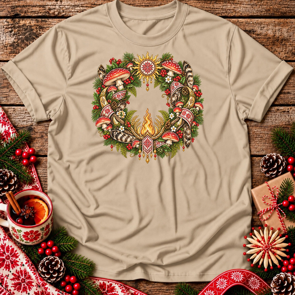Slavic Christmas Wreath Unisex T-Shirt