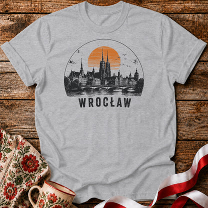 Wrocław Sunset Skyline Polish City Unisex T-Shirt