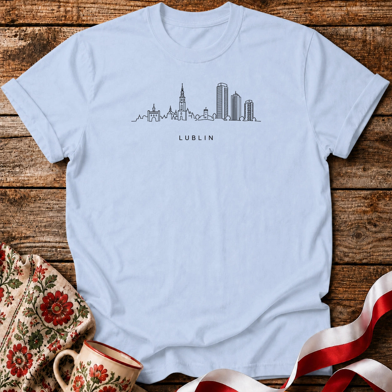 Lublin Minimal Skyline Unisex T-Shirt