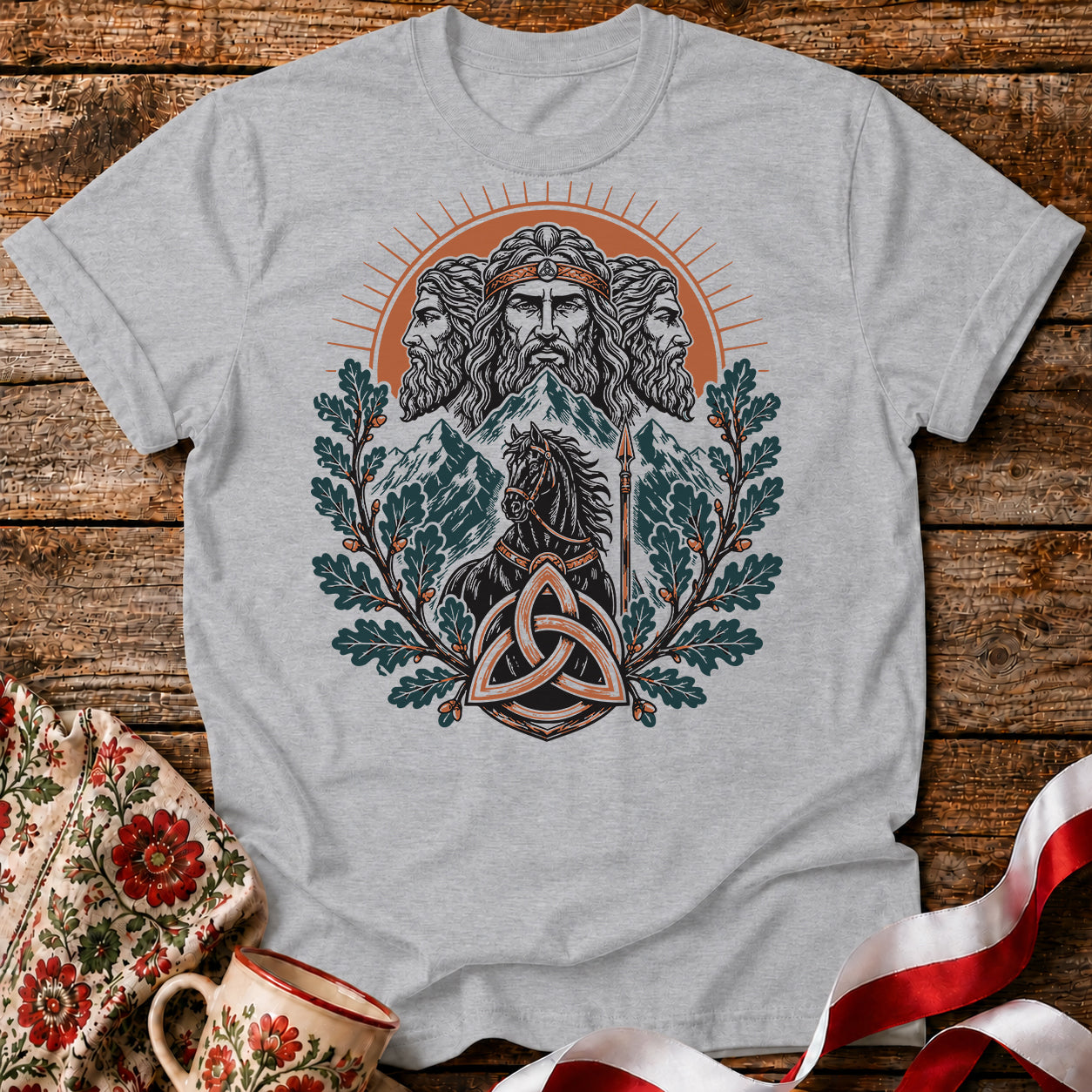Triglav Triquetra Slavic Mythology Unisex T-Shirt