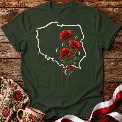 Poland Poppy Flowers Unisex T-Shirt
