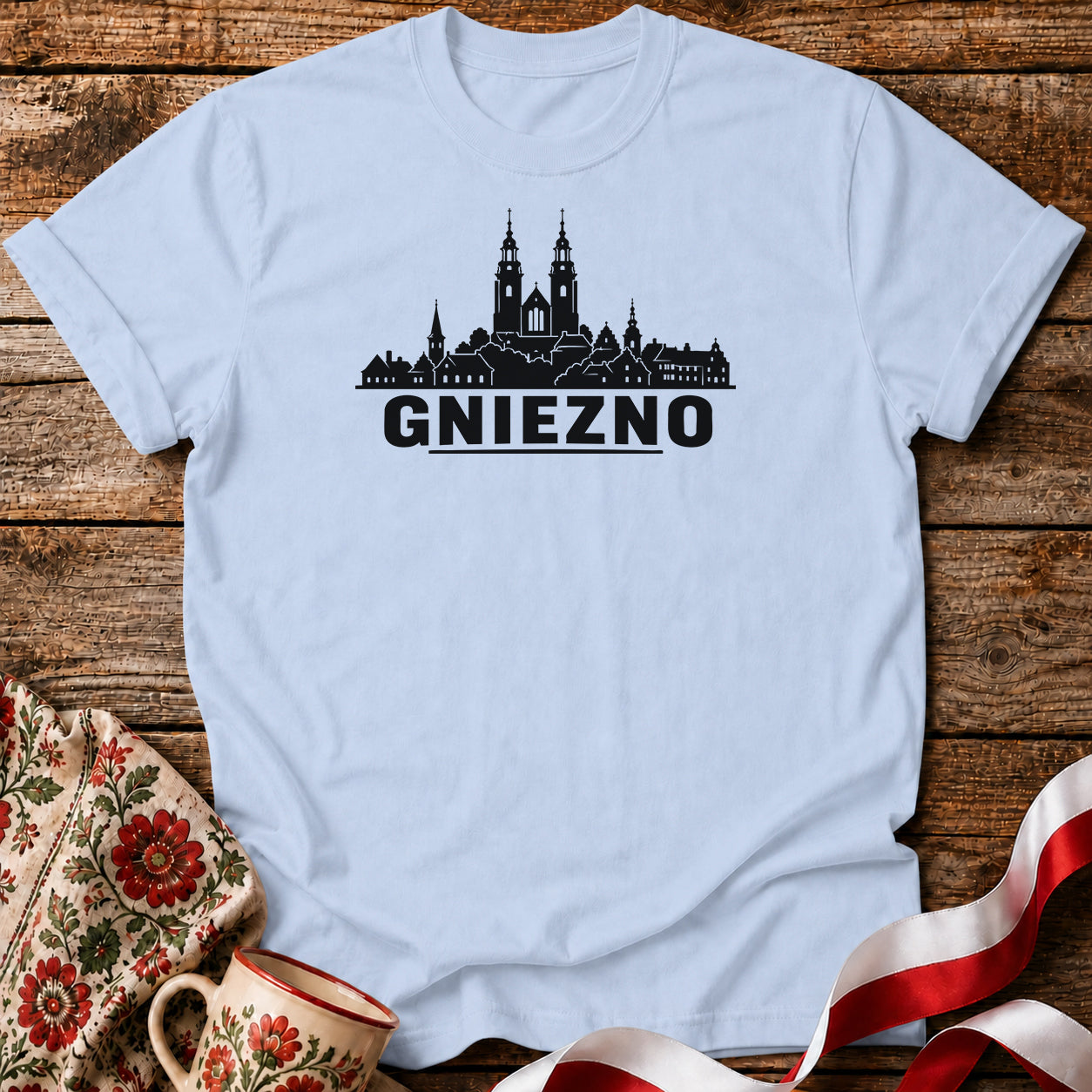 Gniezno Skyline Polish City Unisex T-Shirt