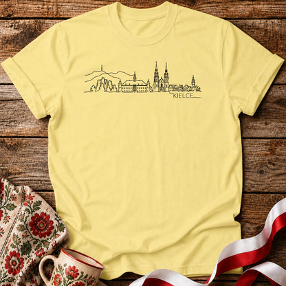 Kielce One-Line Skyline Polish City Unisex T-Shirt