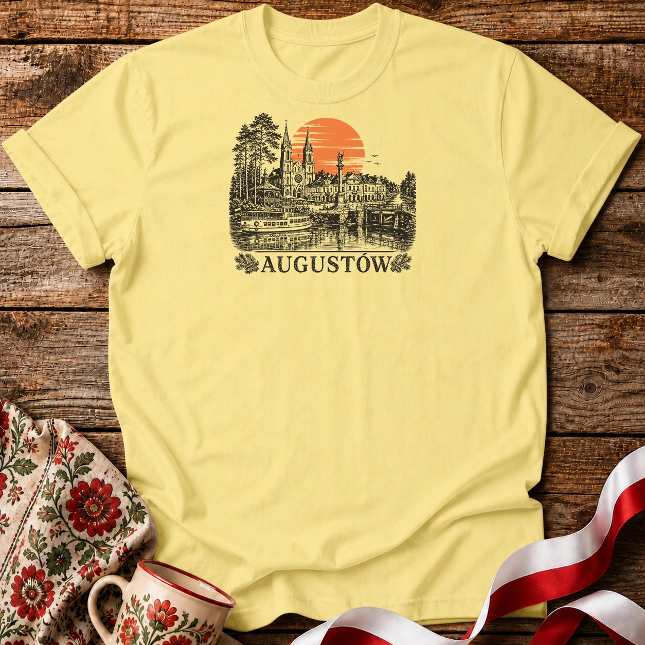 Augustów Sunset Skyline Unisex T-Shirt