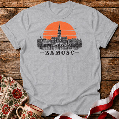 Zamość Sunset Skyline Polish City Unisex T-Shirt