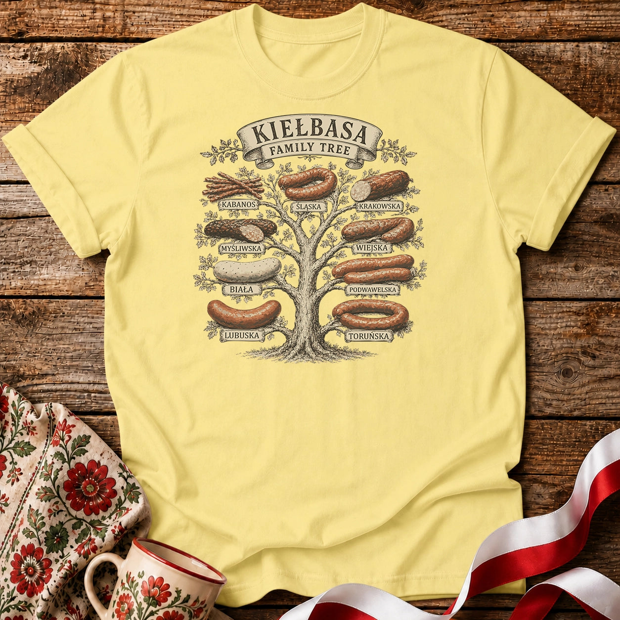Kiełbasa Family Tree Unisex T-Shirt