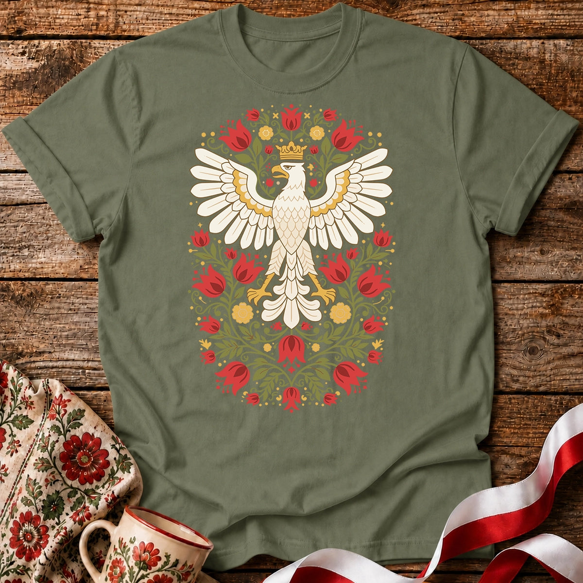 Crowned White Eagle Unisex T-Shirt