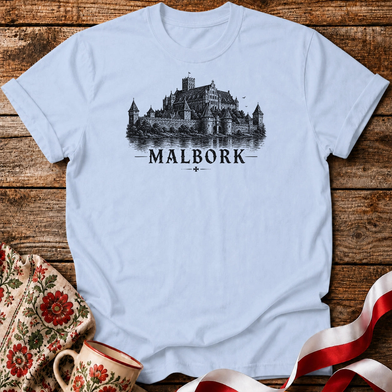 Malbork Sketch Castle Polish City Unisex T-Shirt