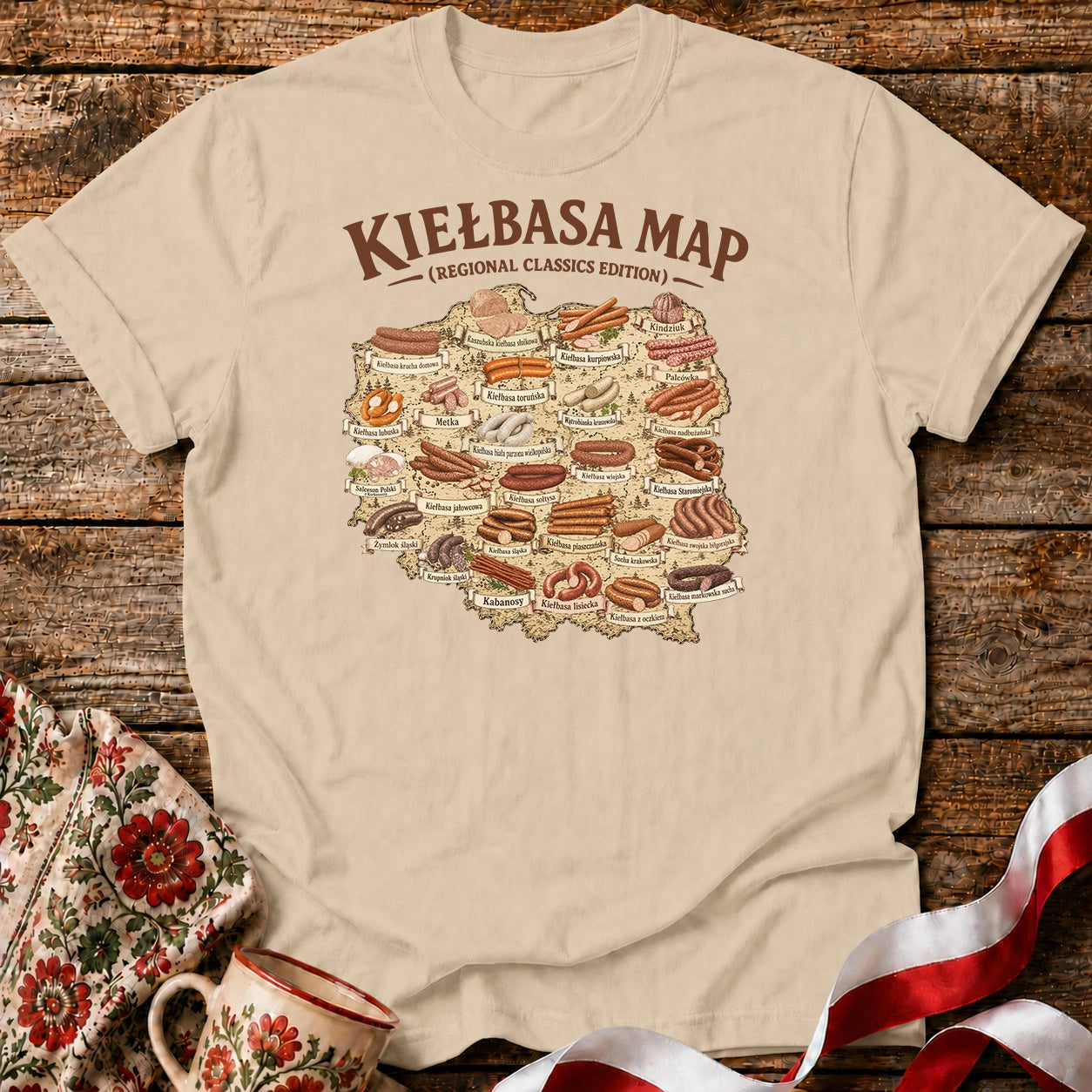 Kiełbasa Map Unisex T-Shirt