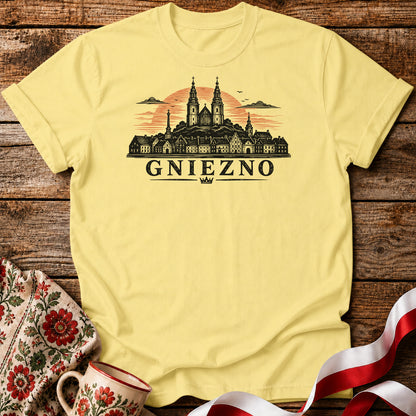 Gniezno Sunset Skyline Polish City Unisex T-Shirt