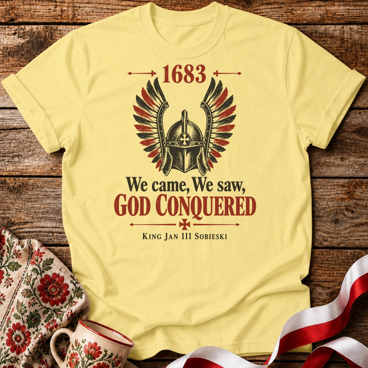 God Conquered 1683 Helmet Unisex T-Shirt