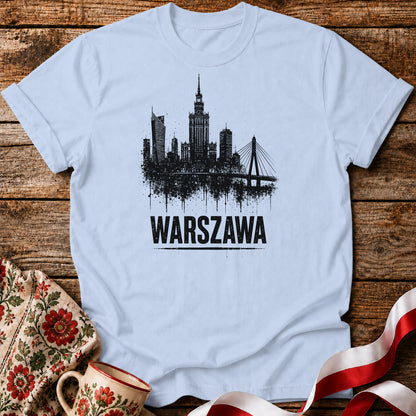 Warszawa Ink Skyline Polish City Unisex T-Shirt