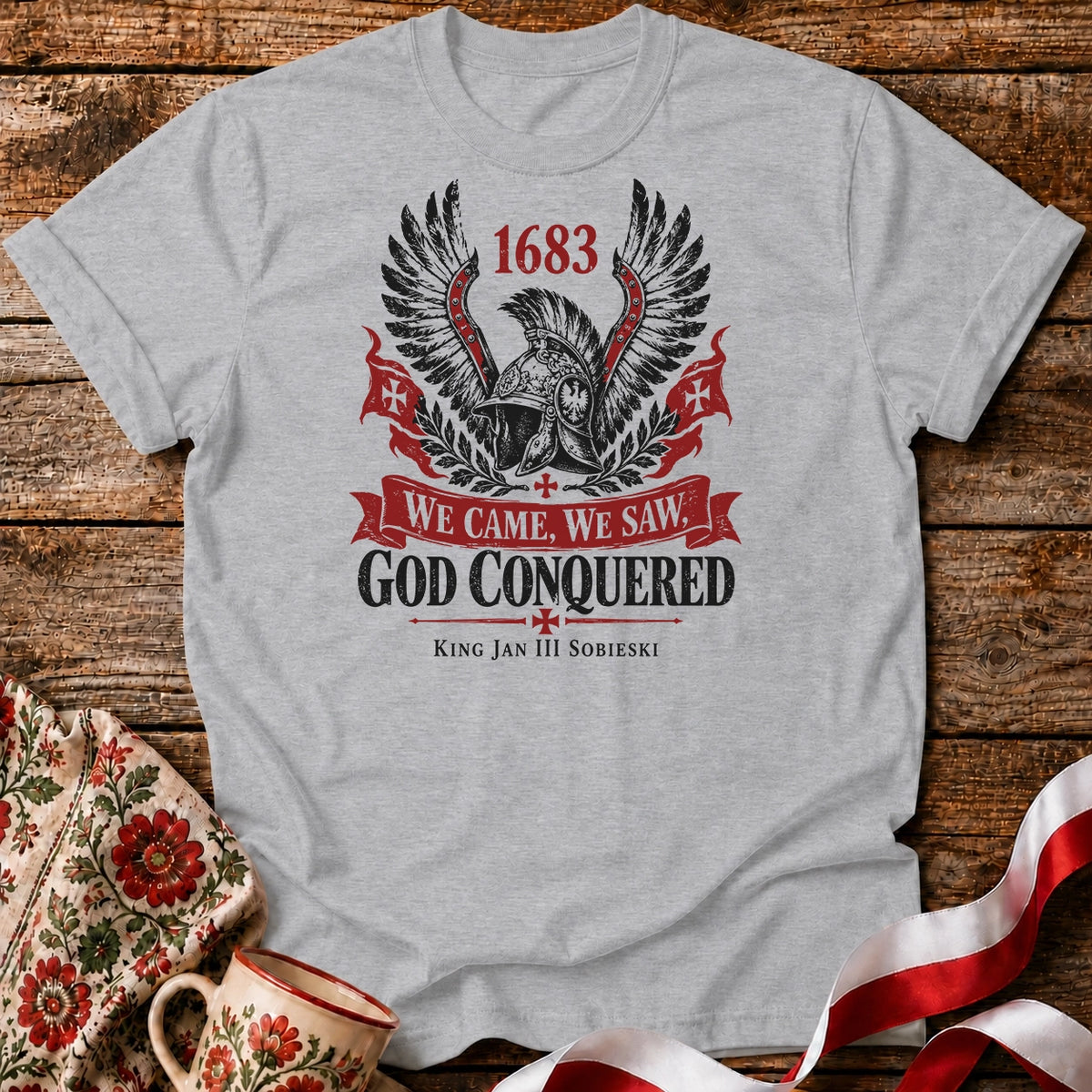 God Conquered 1683 Banner Unisex T-Shirt